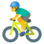 Man biking Google Noto emoji