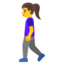 Woman walking Google Noto emoji