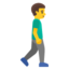 Man walking: facing right Google Noto emoji