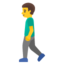 Man walking Google Noto emoji