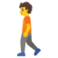 Person Walking Google Noto emoji