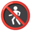 No pedestrians Google Noto emoji