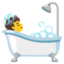 Person taking bath Google Noto emoji