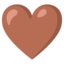 Brown heart Google Noto emoji