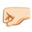 Faust nach links: Helle Hautfarbe Google Noto emoji