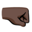 Faust nach rechts: Dunkle Hautfarbe Google Noto emoji