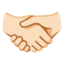 Handshake: Light Skin Tone Google Noto emoji