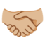 Handshake: Medium-Light Skin Tone Google Noto emoji