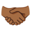 Handshake: Medium-Dark Skin Tone Google Noto emoji