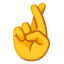 Crossed fingers Google Noto emoji