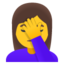 Woman facepalming Google Noto emoji