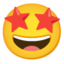 Star-struck Google Noto emoji