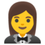 Woman in tuxedo Google Noto emoji