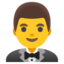 Man in tuxedo Google Noto emoji