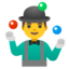 Man juggling Google Noto emoji