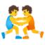 People wrestling Google Noto emoji