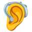 Ear With Hearing Aid Google Noto emoji
