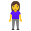 Woman standing Google Noto emoji