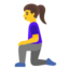 Woman kneeling Google Noto emoji