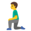 Man kneeling Google Noto emoji