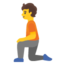 Person kneeling Google Noto emoji