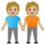 People Holding Hands: Medium-Light Skin Tone Google Noto emoji