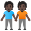 People Holding Hands: Dark Skin Tone Google Noto emoji