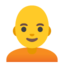 Person: bald Google Noto emoji