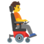 Person in motorized wheelchair: facing right Google Noto emoji