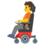 Person in motorized wheelchair Google Noto emoji
