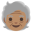 Older Person: Medium Skin Tone Google Noto emoji