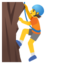Person climbing Google Noto emoji