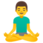 Man in Lotus Position Google Noto emoji