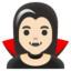 Женщина-вампир (светлая кожа) Google Noto emoji