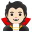 ফর্সা ভ্যাম্পায়ার Google Noto emoji