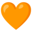Orange heart Google Noto emoji