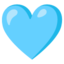 Light blue heart Google Noto emoji