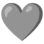 Grey heart Google Noto emoji
