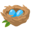 Nest with eggs Google Noto emoji