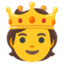 Person with crown Google Noto emoji