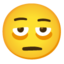 Face with bags under eyes Google Noto emoji