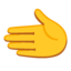 Leftwards hand Google Noto emoji