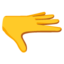Palm down hand Google Noto emoji