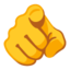 Index pointing at the viewer Google Noto emoji