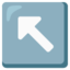 Up-left arrow Google Noto emoji