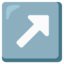 Up-right arrow Google Noto emoji