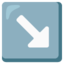 Down-right arrow Google Noto emoji