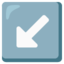 Down-left arrow Google Noto emoji