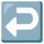 Right arrow curving left Google Noto emoji