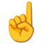 Index pointing up Google Noto emoji